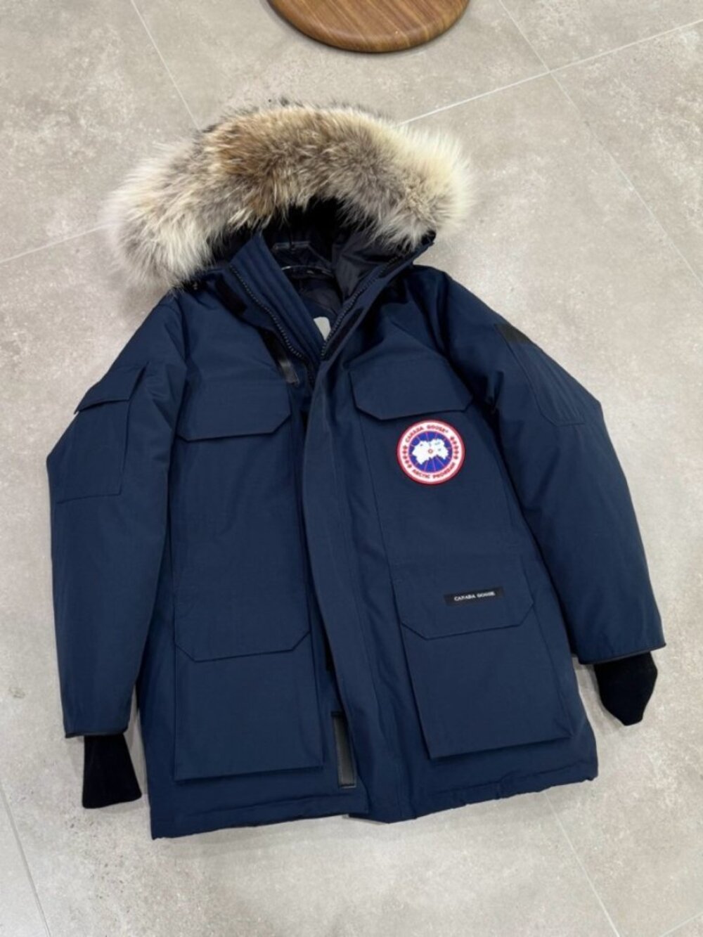 Canada Goose Navy Expedition Fur Hood Parka Jacket